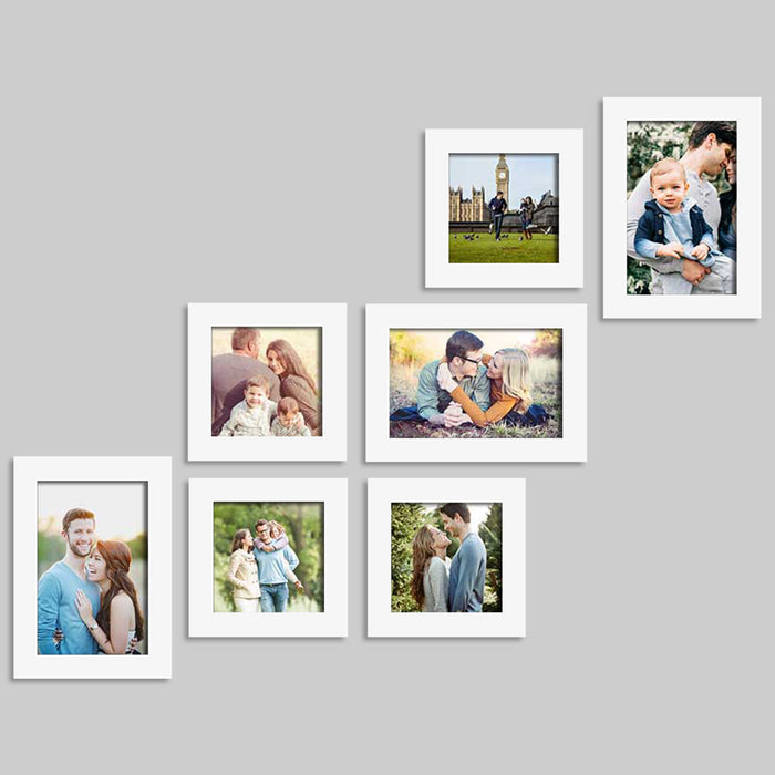 Set Of 7 Wall Photo Frame, For Home & Office Decor ( Size 5x5, 5x7 inches )