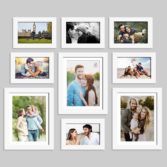 Set Of 9 Black Wall Photo Frame, For Home & Office Decor ( Size 5x7, 8x10 inches )