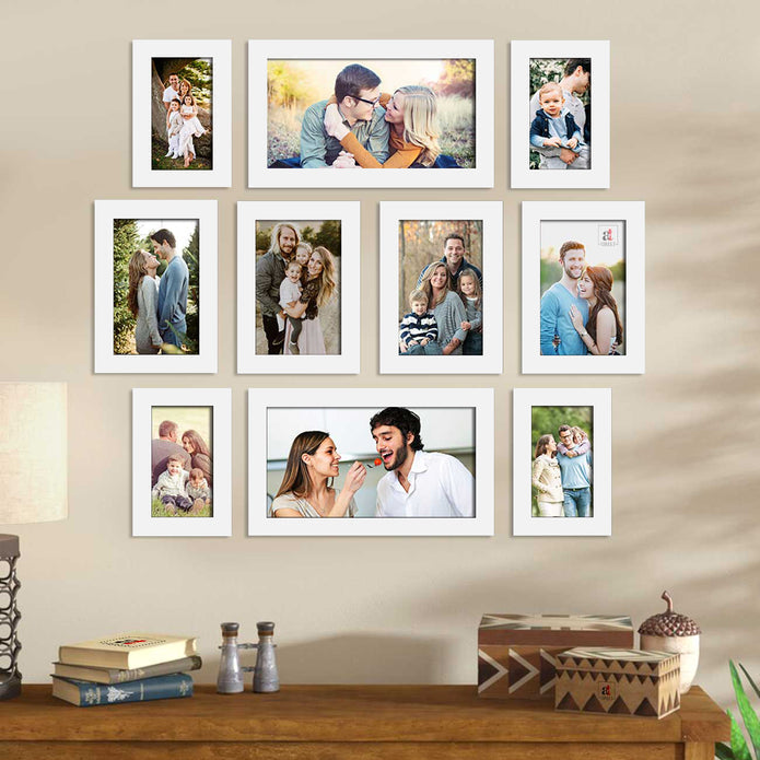 Set Of 10 Black Wall Photo Frame, For Home Decor ( Size 4x6, 5x7, 6x10 inches )