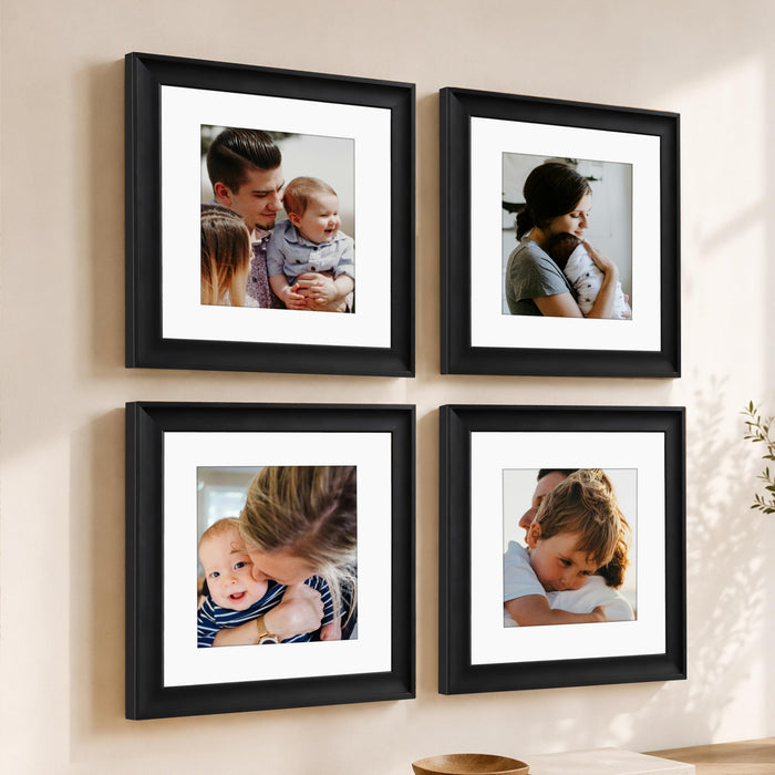 Wooden Photo Frame for living room, Aesthetic Cave Design Photo Frames for Photograph, Art Work, Certificates Set of 4