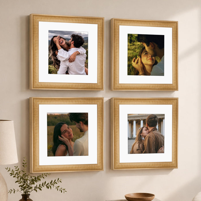 Wooden Photo Frame for living room, Aesthetic Cave Design Photo Frames for Photograph, Art Work, Certificates Set of 4