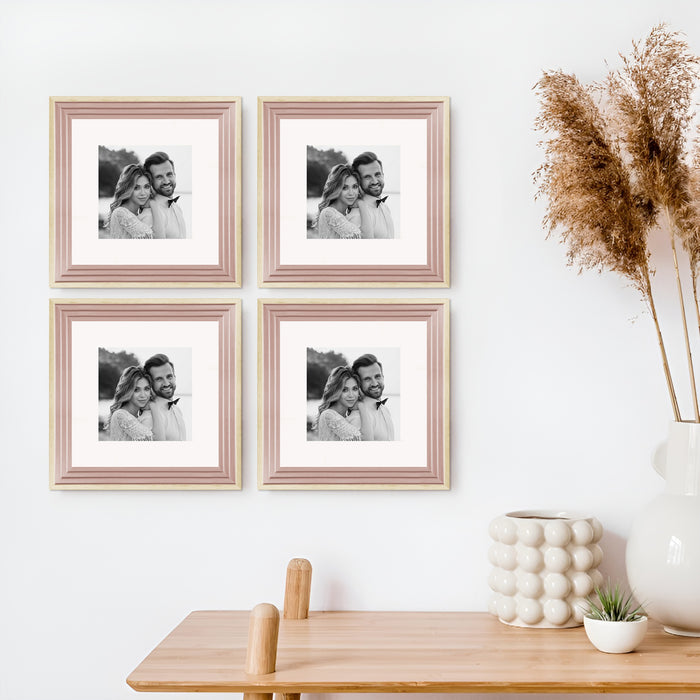 Art Street Set of 4 Individual Couple Photo Frame/Wall Hanging for Home Décor - (Royal Step Premium 3D Frame)