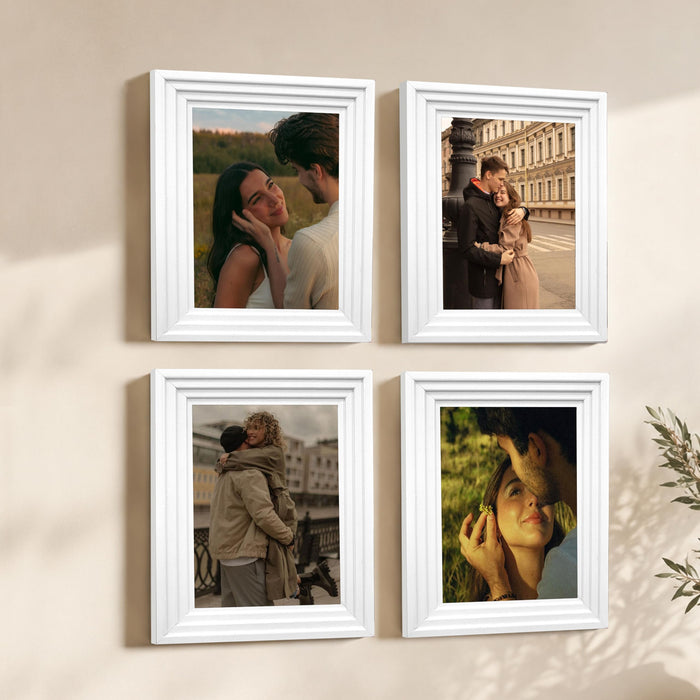 Wooden Photo Frame for living room, Aesthetic Cave Design Photo Frames for Photograph, Art Work, Certificates Set of 4