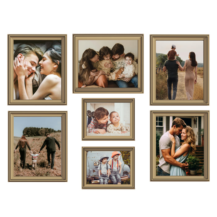 Premium Amour Wall Photo frames for Living Room, Home Decoration & Office Décor  (Silver, 11x14, 8x10, 6x8 Inches)