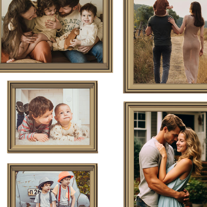 Premium Amour Wall Photo frames for Living Room, Home Decoration & Office Décor  (Silver, 11x14, 8x10, 6x8 Inches)