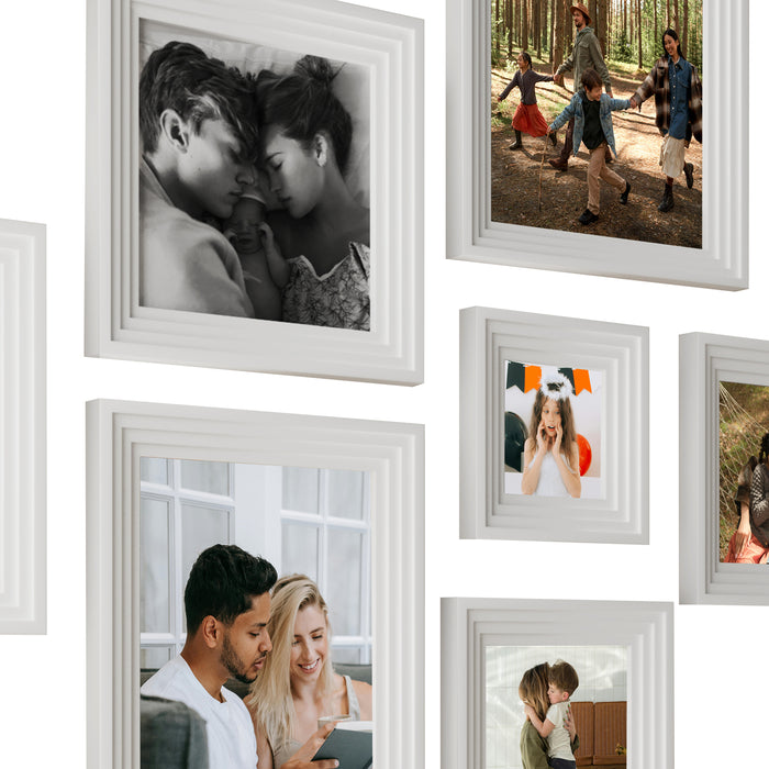 Set of 7 Adore Premium 3D Photo Frame for Living Room, Home Decoration & Office Décor, ( 8x10, 8x6, 8x8, 5x5 Inches)