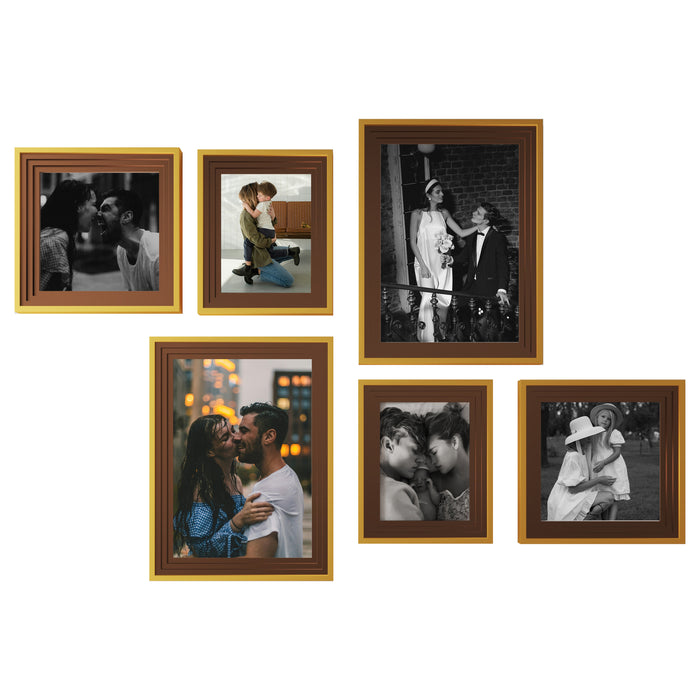 Gusto Wall Photo frame Home & office Room Décor - Set of 6( Size 8x12,6x10,8x8 Inch )