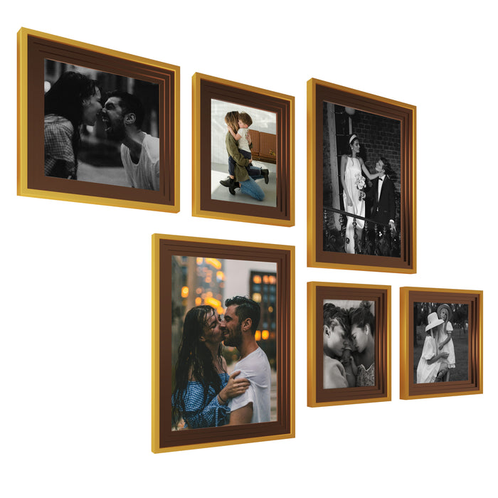 Gusto Wall Photo frame Home & office Room Décor - Set of 6( Size 8x12,6x10,8x8 Inch )