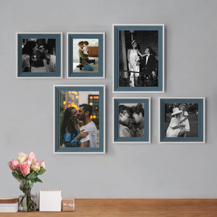 Gusto Wall Photo frame Home & office Room Décor - Set of 6( Size 8x12,6x10,8x8 Inch )