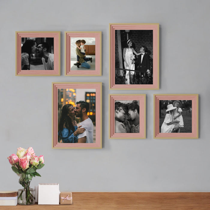 Gusto Wall Photo frame Home & office Room Décor - Set of 6( Size 8x12,6x10,8x8 Inch )