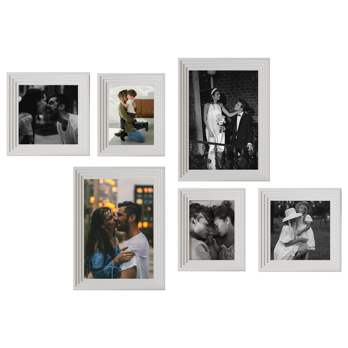 Gusto Wall Photo frame Home & office Room Décor - Set of 6( Size 8x12,6x10,8x8 Inch )