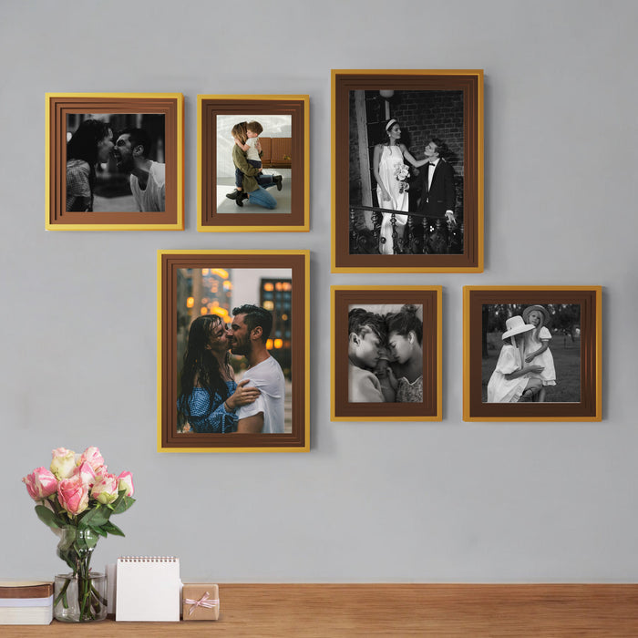 Gusto Wall Photo frame Home & office Room Décor - Set of 6( Size 8x12,6x10,8x8 Inch )