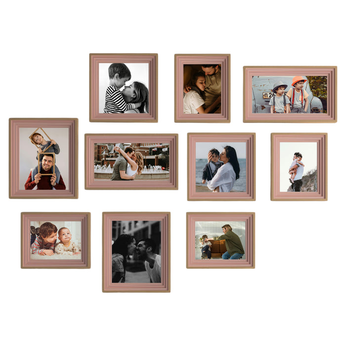 Set of 10 Allure Premium 3D Photo Frame for Living Room, Home & Office Décor, (Size 6x8, 6x10, 8x8, 8x10 Inches)