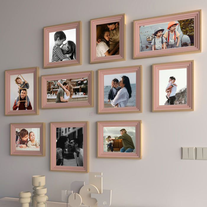 Set of 10 Allure Premium 3D Photo Frame for Living Room, Home & Office Décor, (Size 6x8, 6x10, 8x8, 8x10 Inches)