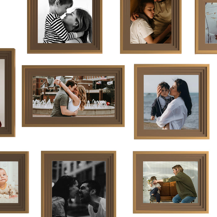 Set of 10 Allure Premium 3D Photo Frame for Living Room, Home & Office Décor, (Size 6x8, 6x10, 8x8, 8x10 Inches)