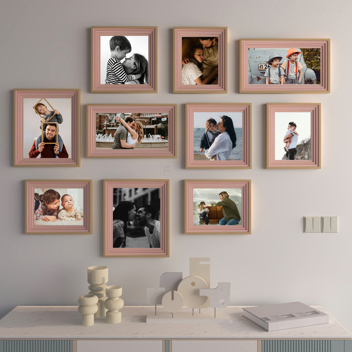 Set of 10 Allure Premium 3D Photo Frame for Living Room, Home & Office Décor, (Size 6x8, 6x10, 8x8, 8x10 Inches)