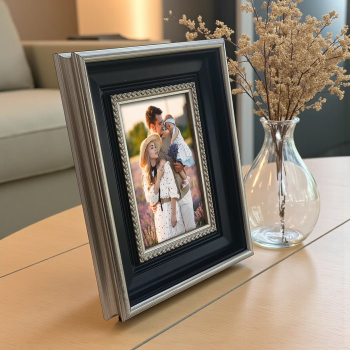 Photo Frame for Tabletop | Plexiglass, Frame for Home and Office Decoration (Black, 4x6 Inch)