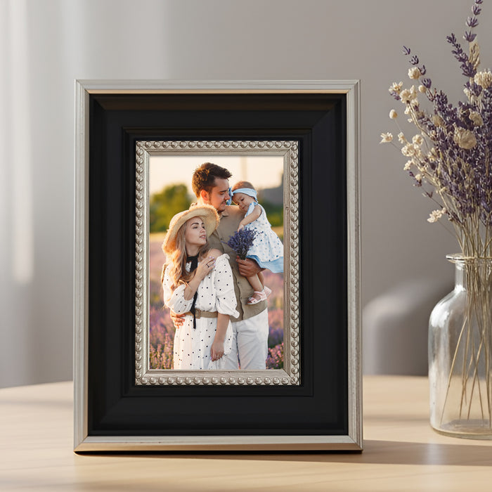 Photo Frame for Tabletop | Plexiglass, Frame for Home and Office Decoration (Black, 4x6 Inch)