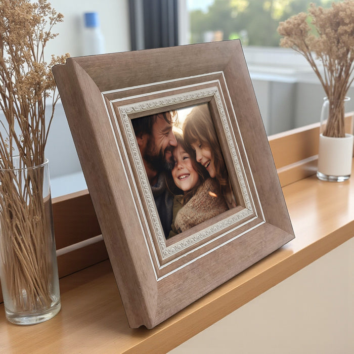 Photo Frame for Tabletop | Plexiglass, Frame for Home and Office Decoration (Pink, 5x5 Inch)