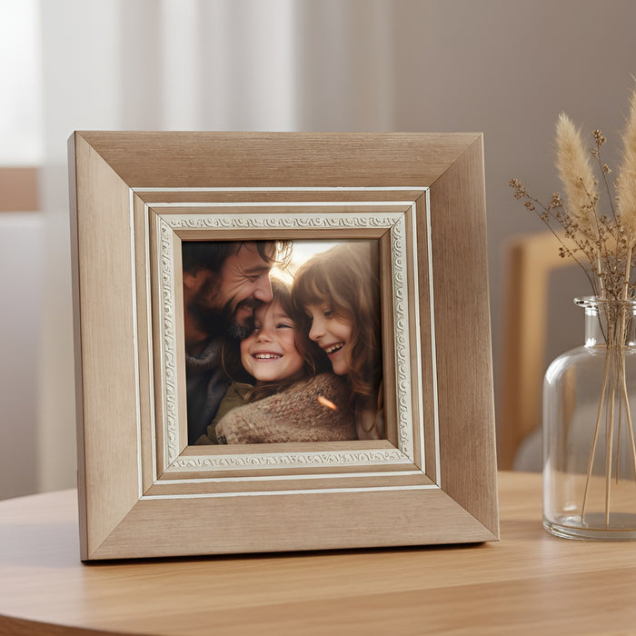 Photo Frame for Tabletop | Plexiglass, Frame for Home and Office Decoration (Pink, 5x5 Inch)