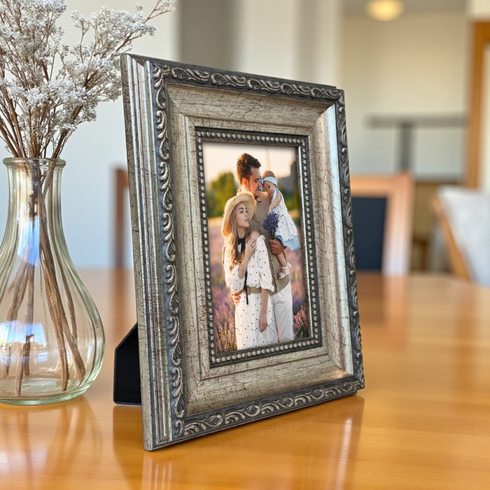 Photo Frame for Tabletop | Plexiglass, Frame for Home and Office Decoration (Beige, 4x6 Inch)