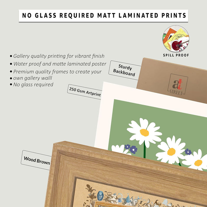 Artistic Framed Art Print, Premium Framed Porch Posters For Living Room ( Size: 15x15 Inch)