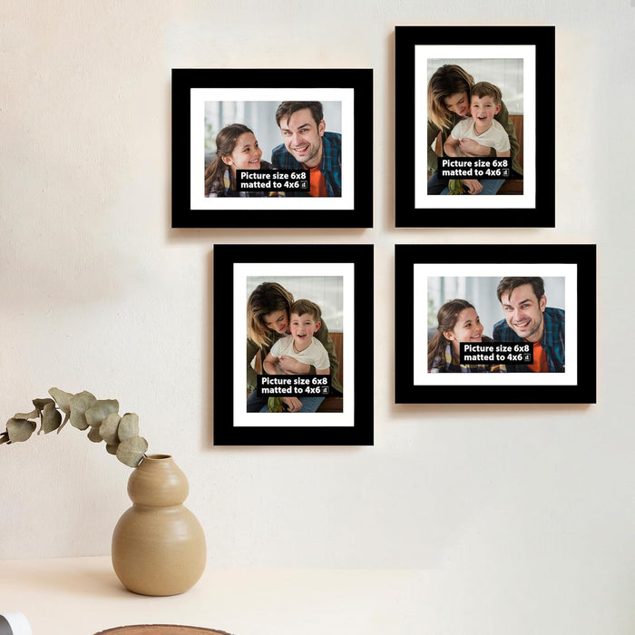 Art Street Set of 4 Wall Mounted Premium 3D Photo Frame Wall Hanging Individual Collage ( Ph- 1928 )