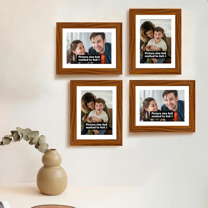 Art Street Set of 4 Wall Mounted Premium 3D Photo Frame Wall Hanging Individual Collage ( Ph- 1928 )