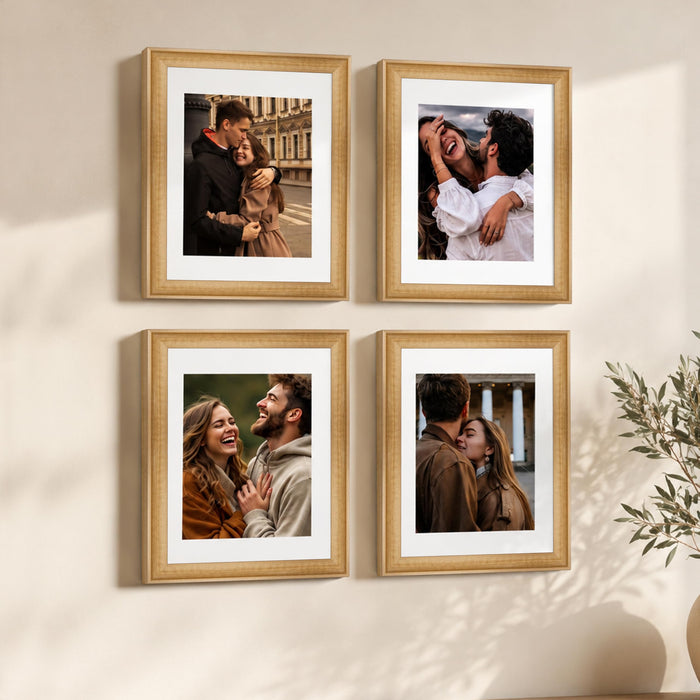 Wooden Photo Frame for living room, Aesthetic Cave Design Photo Frames for Photograph, Art Work, Certificates Set of 4