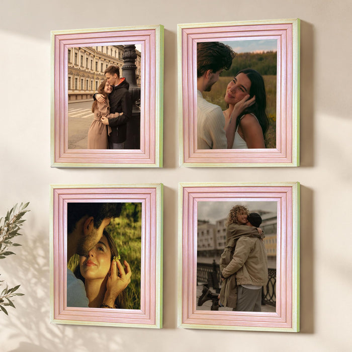 Wooden Photo Frame for living room, Aesthetic Cave Design Photo Frames for Photograph, Art Work, Certificates Set of 4