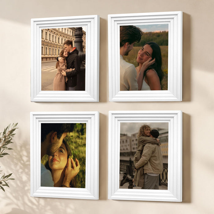 Wooden Photo Frame for living room, Aesthetic Cave Design Photo Frames for Photograph, Art Work, Certificates Set of 4