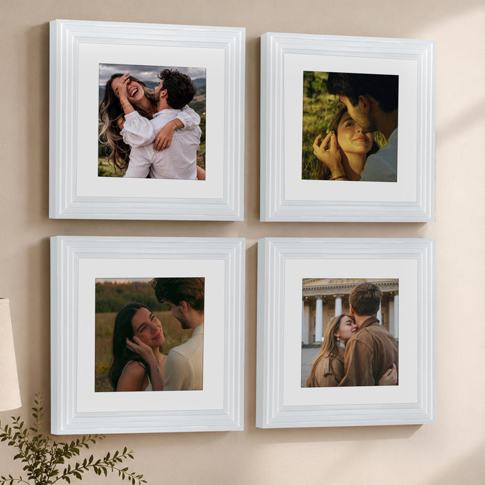 Wooden Photo Frame for living room, Aesthetic Cave Design Photo Frames for Photograph, Art Work, Certificates Set of 4