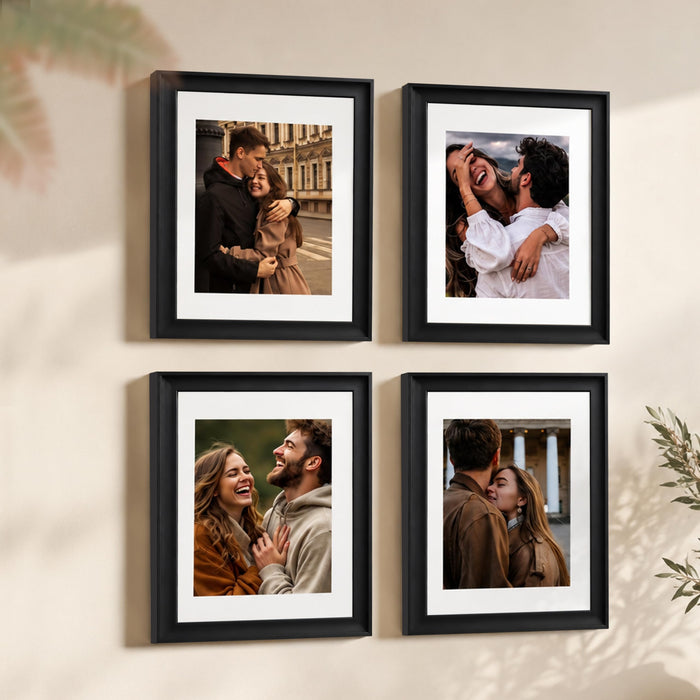 Wooden Photo Frame for living room, Aesthetic Cave Design Photo Frames for Photograph, Art Work, Certificates Set of 4