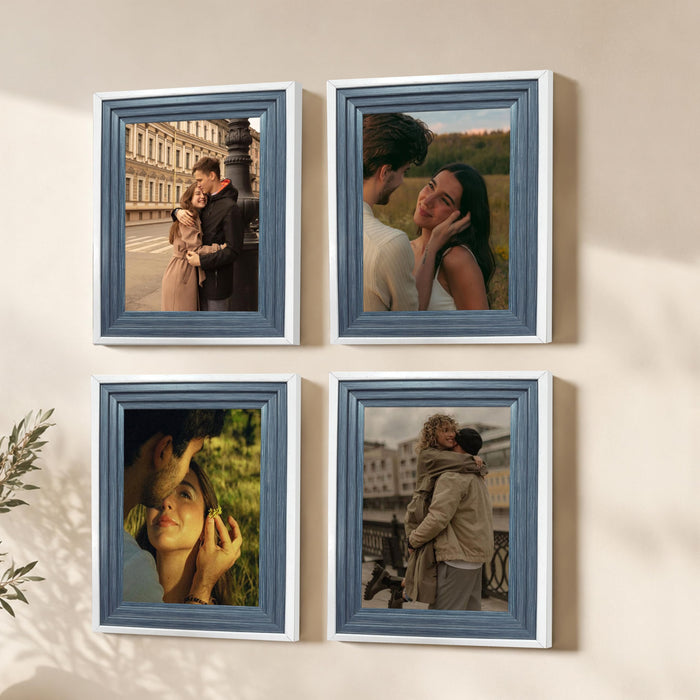 Wooden Photo Frame for living room, Aesthetic Cave Design Photo Frames for Photograph, Art Work, Certificates Set of 4
