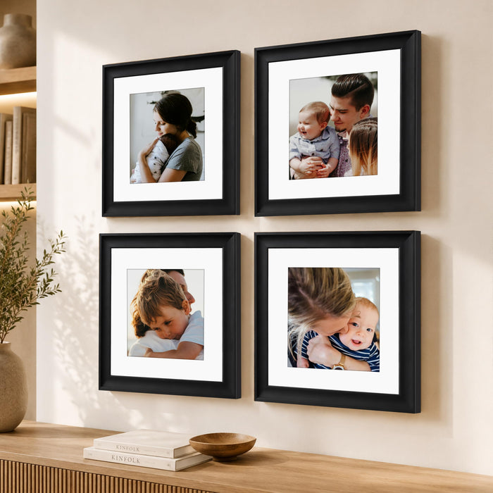 Wooden Photo Frame for living room, Aesthetic Cave Design Photo Frames for Photograph, Art Work, Certificates Set of 4