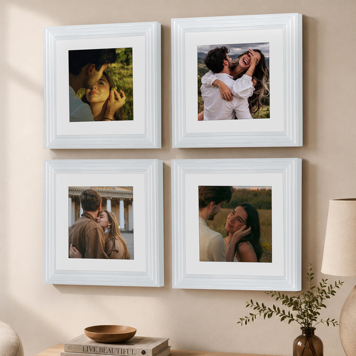 Wooden Photo Frame for living room, Aesthetic Cave Design Photo Frames for Photograph, Art Work, Certificates Set of 4