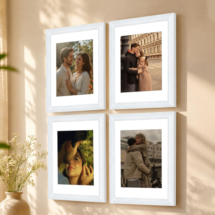 Wooden Photo Frame for living room, Aesthetic Cave Design Photo Frames for Photograph, Art Work, Certificates Set of 4