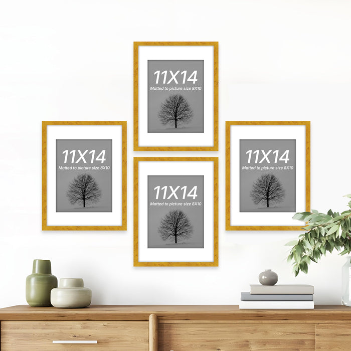 Wooden Photo Frame for living room, Aesthetic Cave Design Photo Frames for Photograph, Art Work, Certificates Set of 4