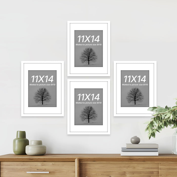 Wooden Photo Frame for living room, Aesthetic Cave Design Photo Frames for Photograph, Art Work, Certificates Set of 4