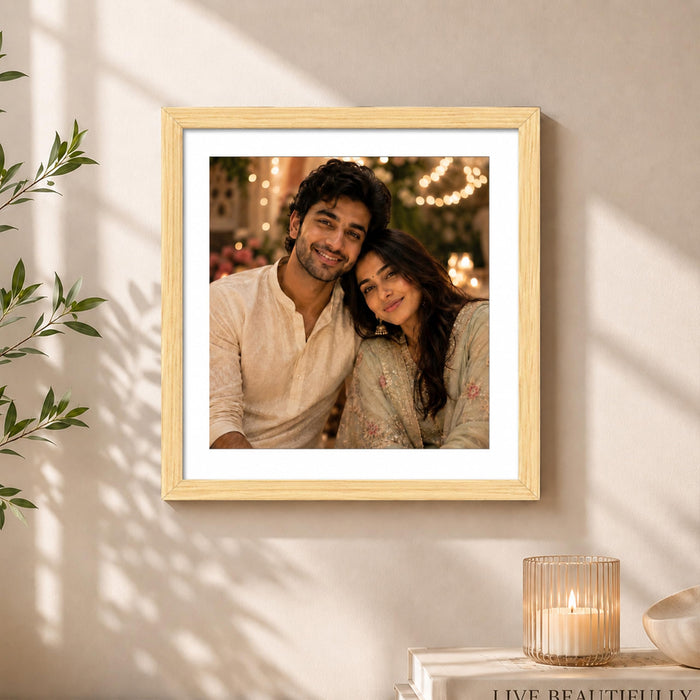 Synthetic Wood Wall Photo Frame for Home and Office Wall Décor in Multicolor and Sizes