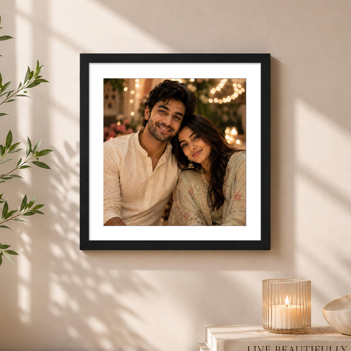 Synthetic Wood Wall Photo Frame for Home and Office Wall Décor in Multicolor and Sizes
