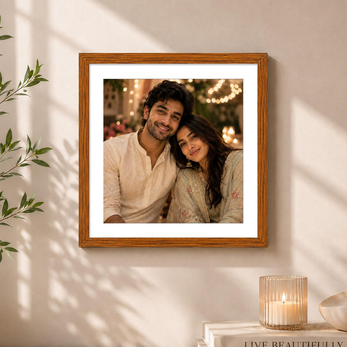 Synthetic Wood Wall Photo Frame for Home and Office Wall Décor in Multicolor and Sizes