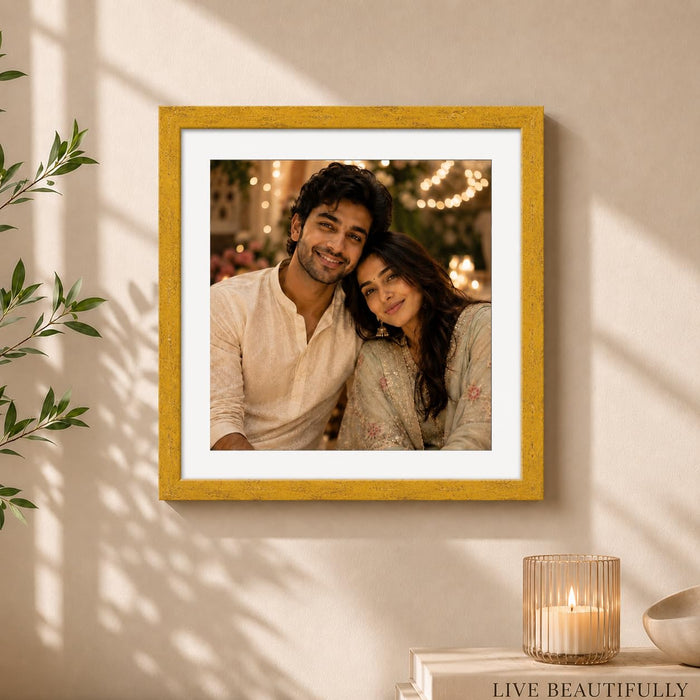 Synthetic Wood Wall Photo Frame for Home and Office Wall Décor in Multicolor and Sizes