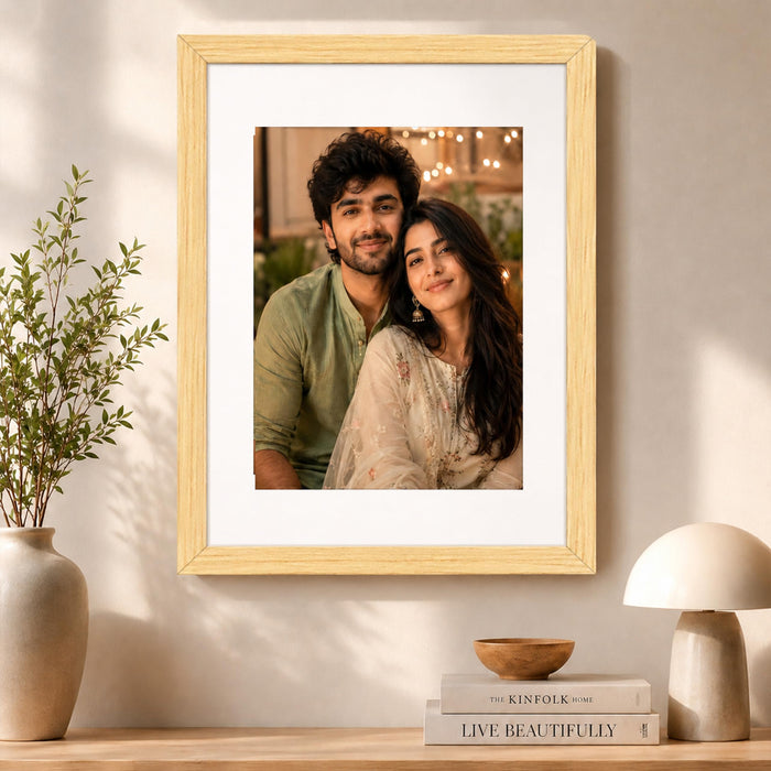 Synthetic Wood Wall Photo Frame for Home and Office Wall Décor in Multicolor and Sizes