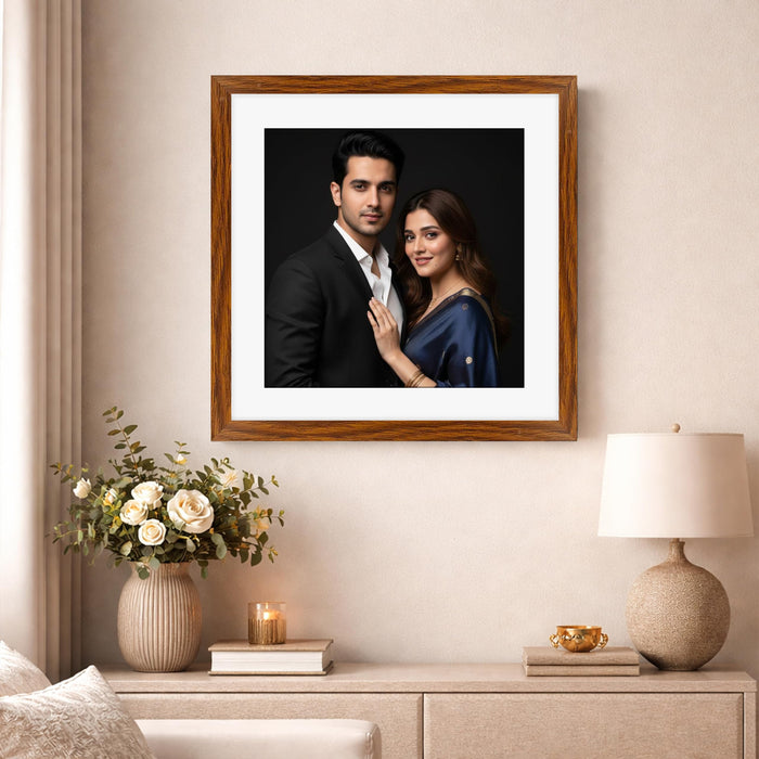 Synthetic Wood Wall Photo Frame for Home and Office Wall Décor in Multicolor and Sizes