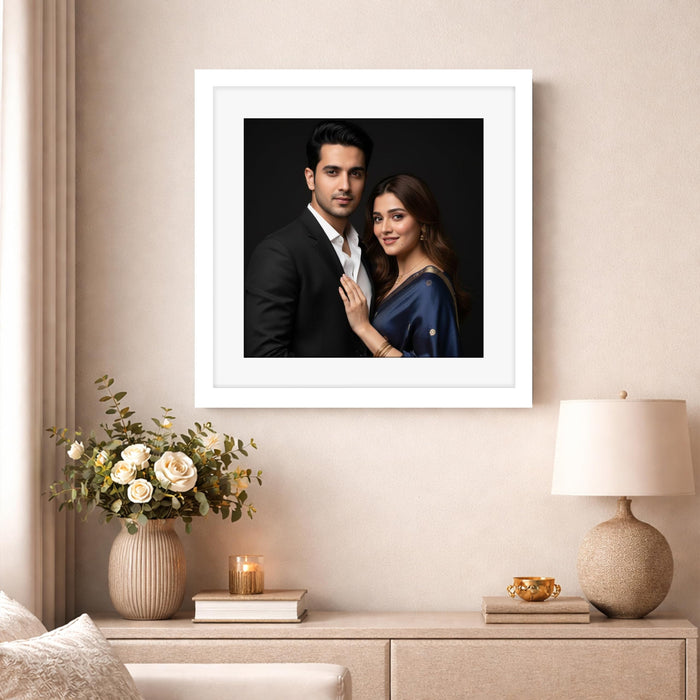 Synthetic Wood Wall Photo Frame for Home and Office Wall Décor in Multicolor and Sizes