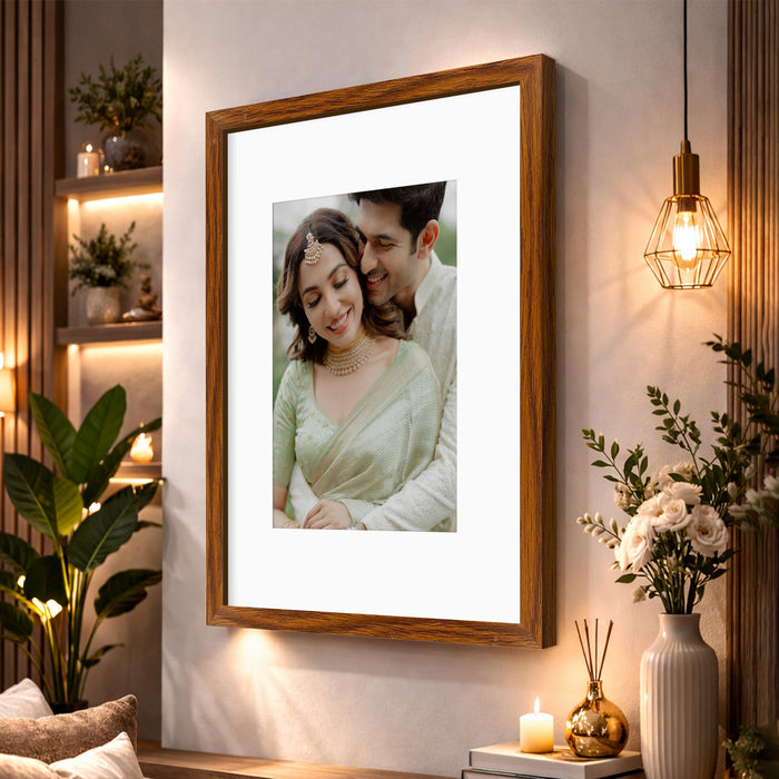 Synthetic Wood Wall Photo Frame for Home and Office Wall Décor in Multicolor and Sizes