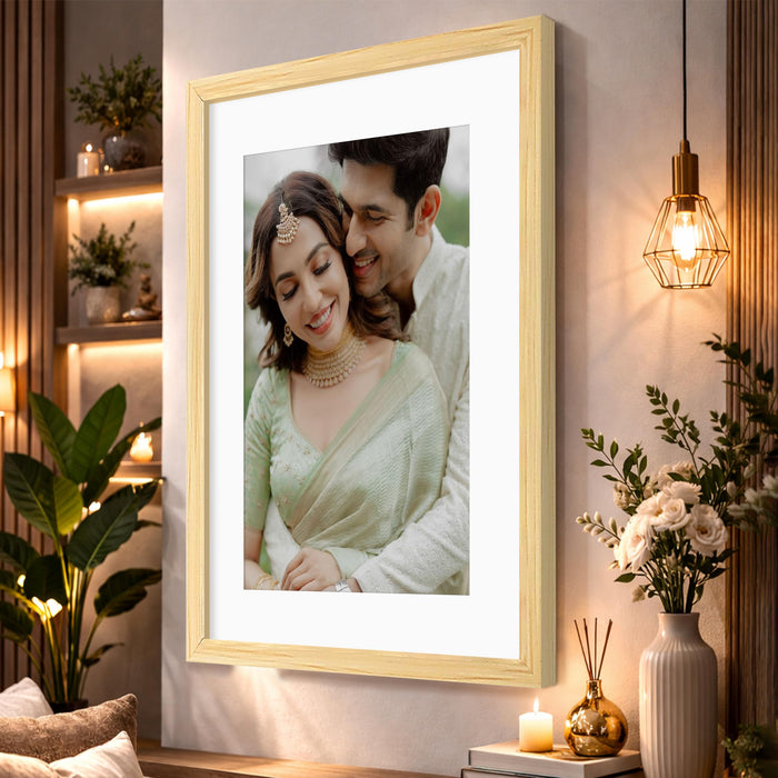 Synthetic Wood Wall Photo Frame for Home and Office Wall Décor in Multicolor and Sizes