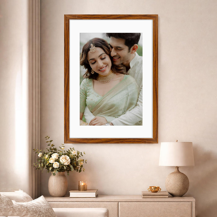 Synthetic Wood Wall Photo Frame for Home and Office Wall Décor in Multicolor and Sizes