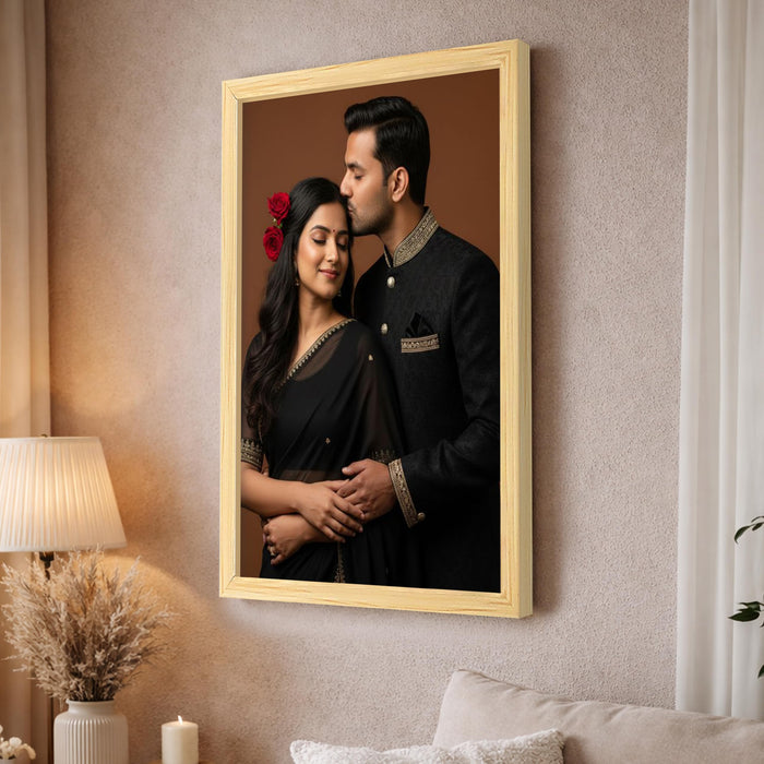 Synthetic Wood Wall Photo Frame for Home and Office Wall Décor in Multicolor and Sizes